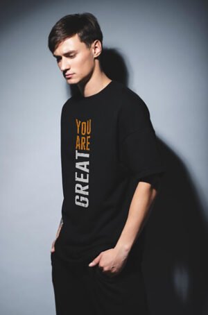 ERKEK BASKILI  OVERSİZE  T-SHİRT