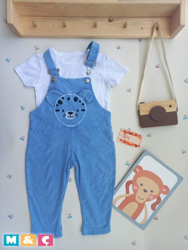 KIZ ERKEK BEBEK Çocuk Jean Salopet 2' Li