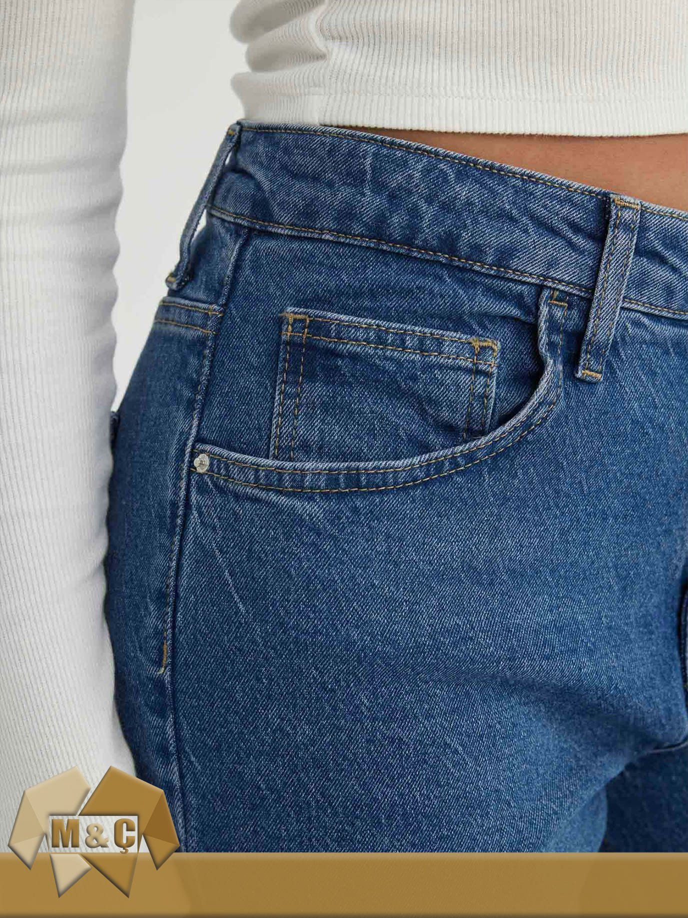 Mom Boyfriend Jean Kadın KOT PANTOLON KADIN - الصورة 2