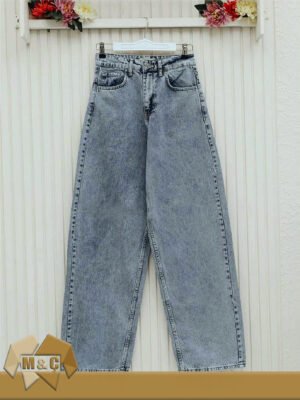 KADIN BOL PAÇA KOT PANTOLON AÇIK MAVİ