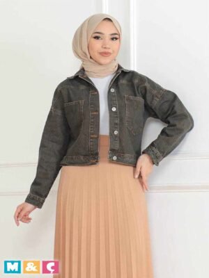 KADIN KOT DENİM CEKET KAHVE