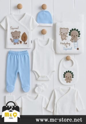 10 LU LÜKS ORGANİK PAMUKLU  HASTANE ÇİKİŞ SET