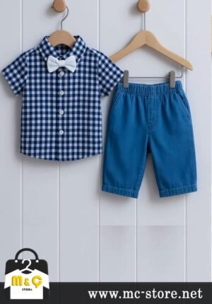 GÖMLEKLİ PANTOLON ALT ÜST PAPYONLU TAKIM