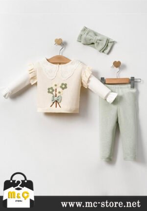 KIZ BEBEK ALT ÜST TAKIM 3LÜ