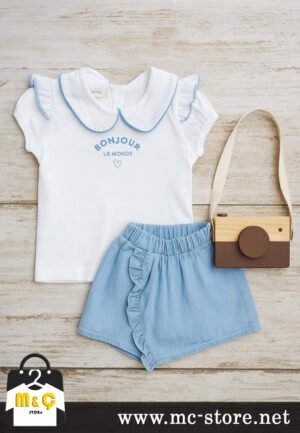 YUMUŞAK PAMUK TASARIM GÜNLÜK ZARİF BEBEK ÇOCUK TAKIM