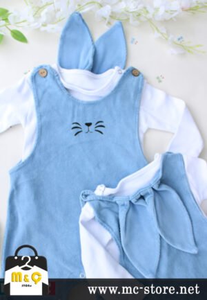 ERKEK BEBEK UNİ KULAKLI TAVŞAN SALOPET