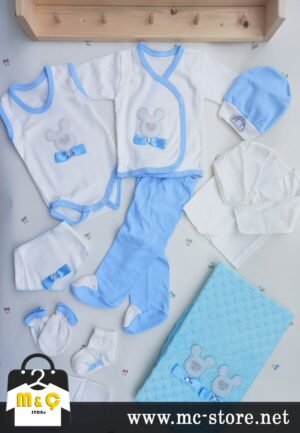 10 LU LÜKS ORGANİK PAMUKLU  HASTANE ÇİKİŞ SET