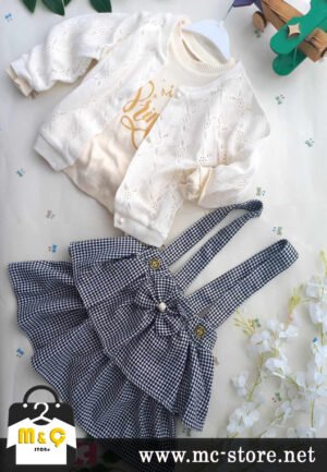 KIZ ÇOCUK HIRKALI KAZAYAĞI 3LÜ ELBİSE TAKIM