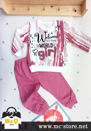 KIZ ÇOCUK EŞOFMAN TAKIM KIZ WELCOME GİRL