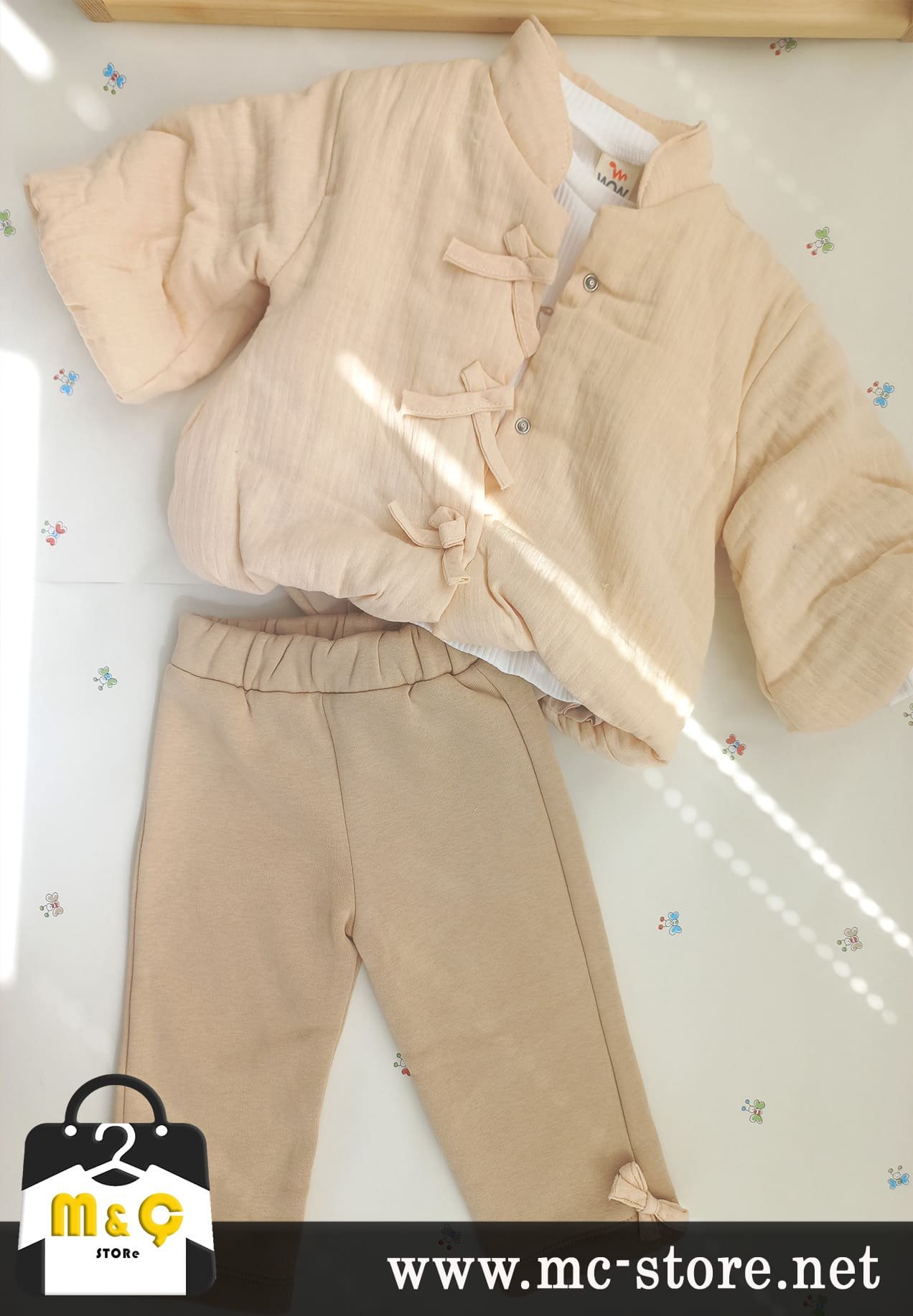 BEBEK 3LÜ MONTLU KOMBİN KALIN KIŞLIK ALT ÜST TAKIM - Görsel 2