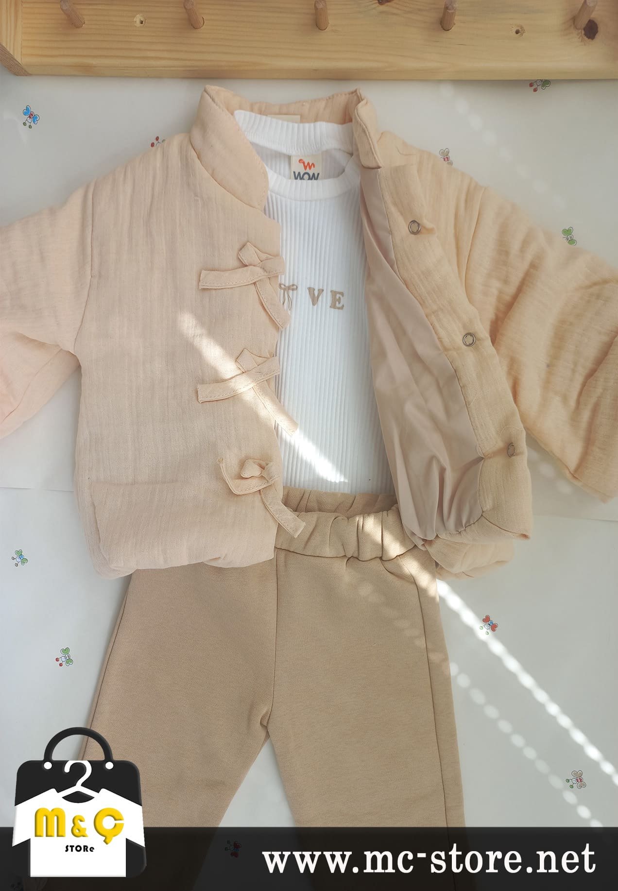 BEBEK 3LÜ MONTLU KOMBİN KALIN KIŞLIK ALT ÜST TAKIM - Görsel 3