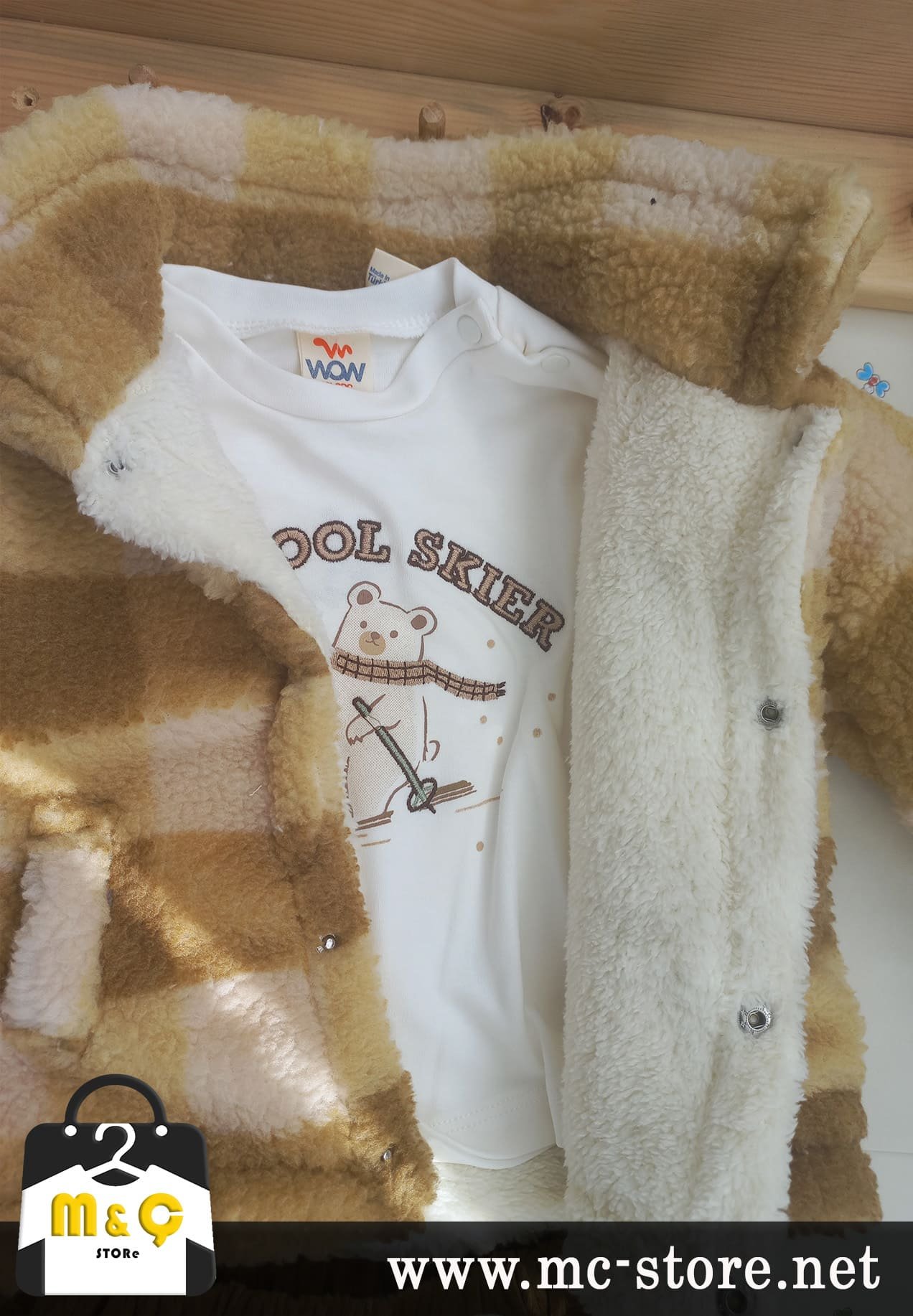 BEBEK 3LÜ MONTLU KOMBİN KALIN KIŞLIK ALT ÜST TAKIM - Görsel 3