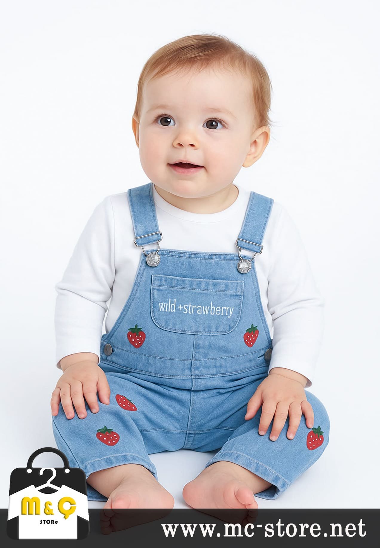 SEVİMLİ JEAN ERKEK KIZ BEBEK BLUZLU SALOPET 2Lİ TAKIM - Görsel 2