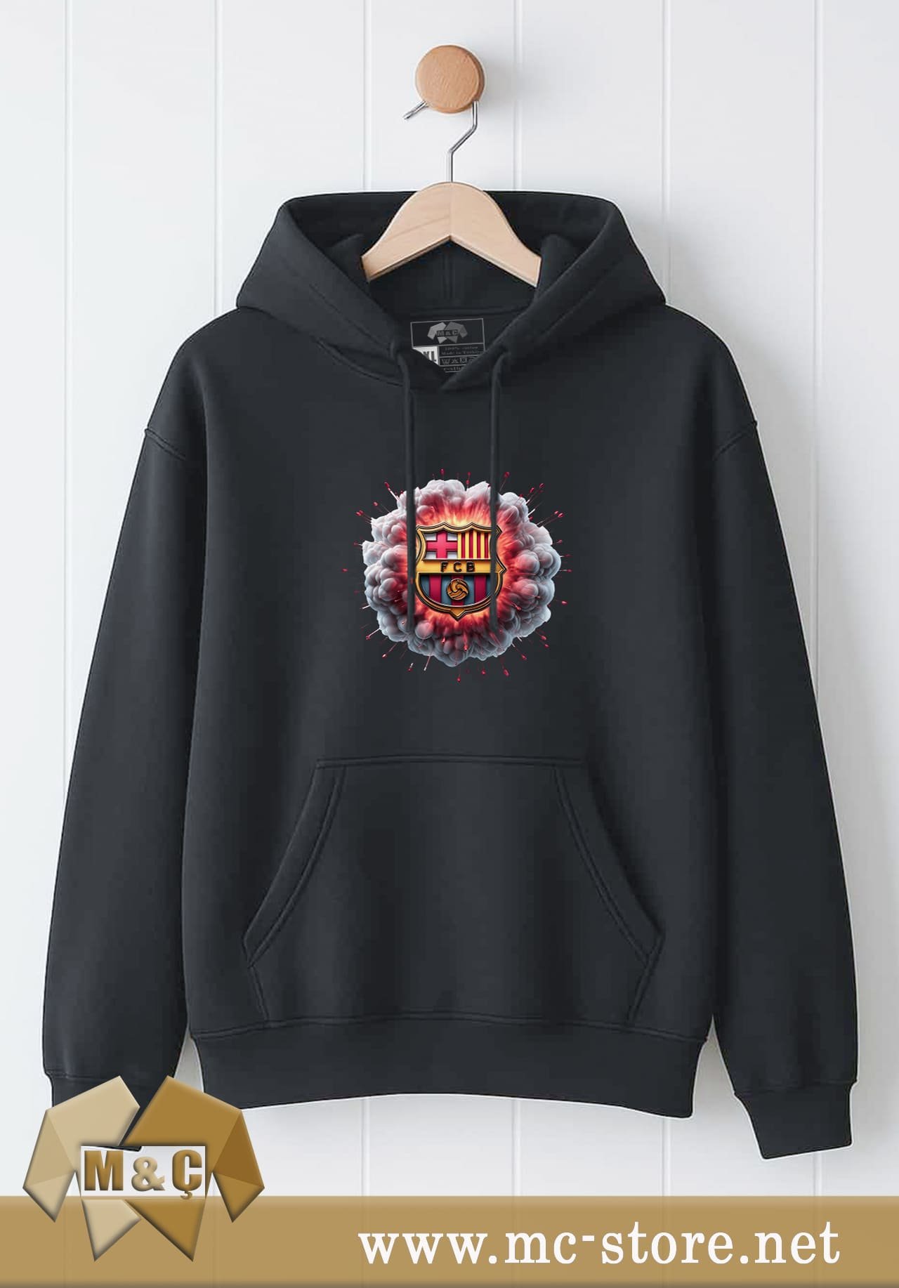 ORİGİNAL ERKEK KAPŞONLU 2 İP ÖZEL TASARIM CEPLİ BÜYÜK BEDEN HODİE