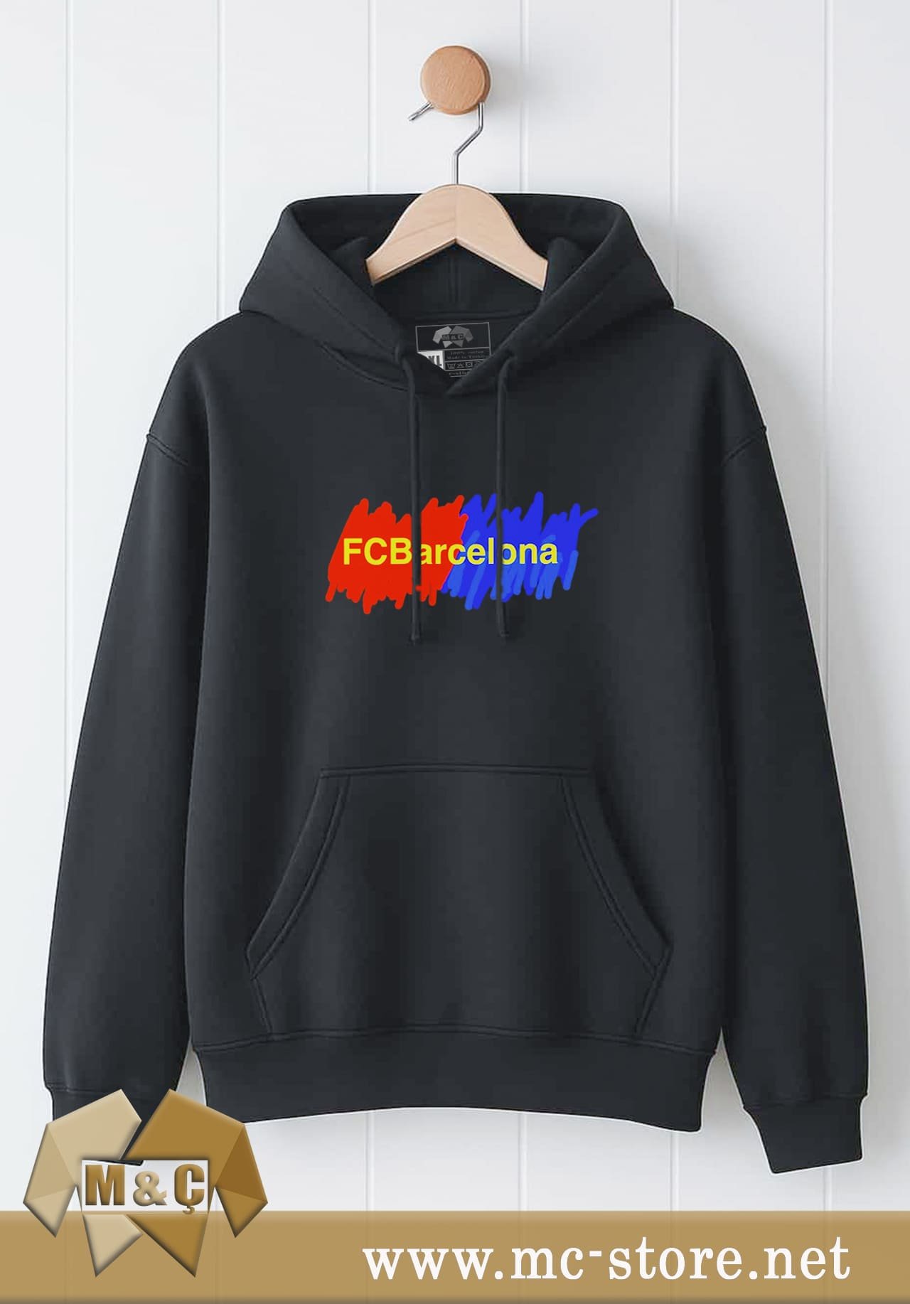 ORİGİNAL ERKEK KAPŞONLU 2 İP ÖZEL TASARIM CEPLİ BÜYÜK BEDEN HODİE - Görsel 3