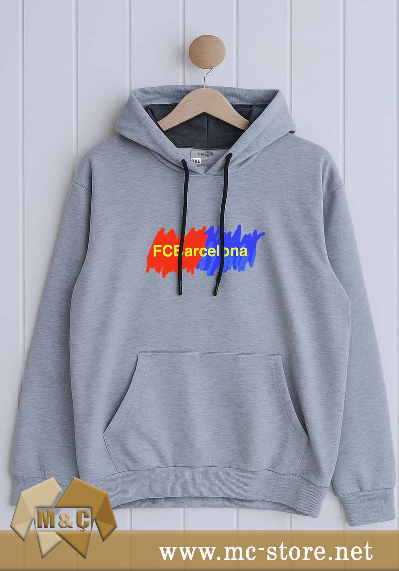 ORİGİNAL ERKEK KAPŞONLU 2 İP ÖZEL TASARIM CEPLİ BÜYÜK BEDEN HODİE - Görsel 4