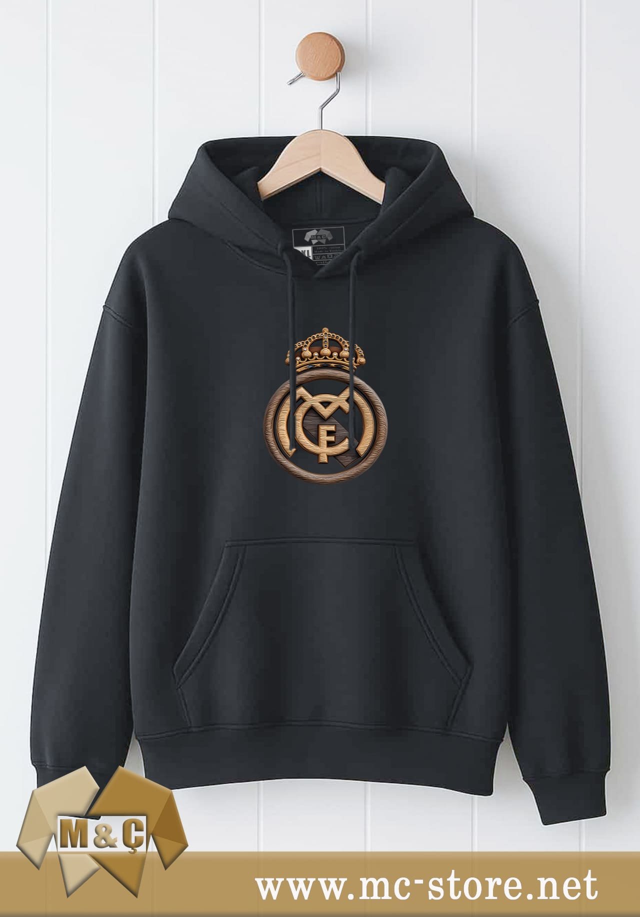 ORİGİNAL ERKEK KAPŞONLU 2 İP ÖZEL TASARIM CEPLİ BÜYÜK BEDEN HODİE - Görsel 2