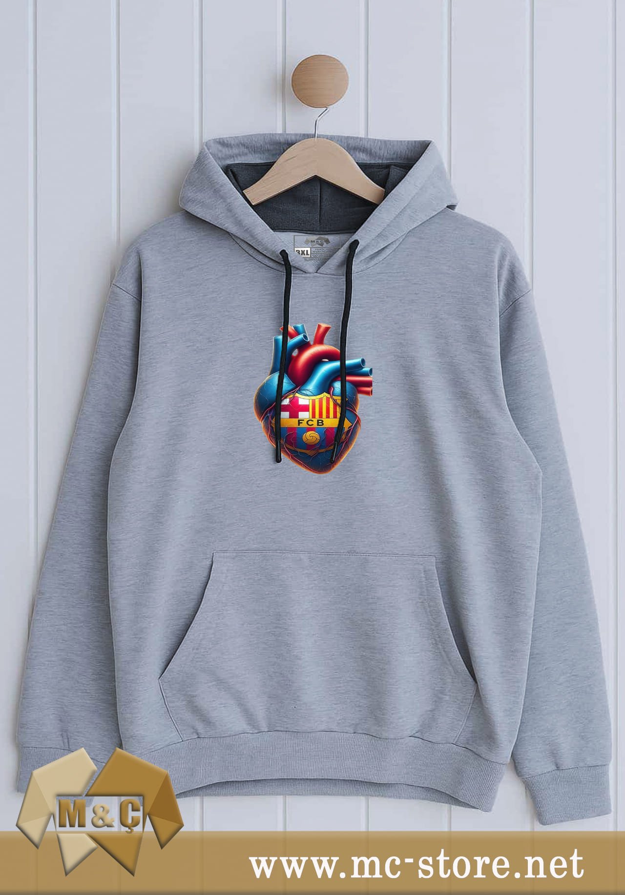 ORİGİNAL ERKEK KAPŞONLU 2 İP ÖZEL TASARIM CEPLİ BÜYÜK BEDEN HODİE - Görsel 3