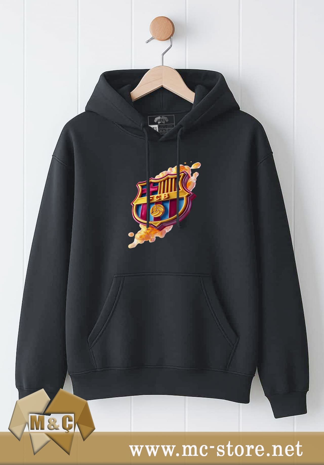 ORİGİNAL ERKEK KAPŞONLU 2 İP ÖZEL TASARIM CEPLİ BÜYÜK BEDEN HODİE - Görsel 3