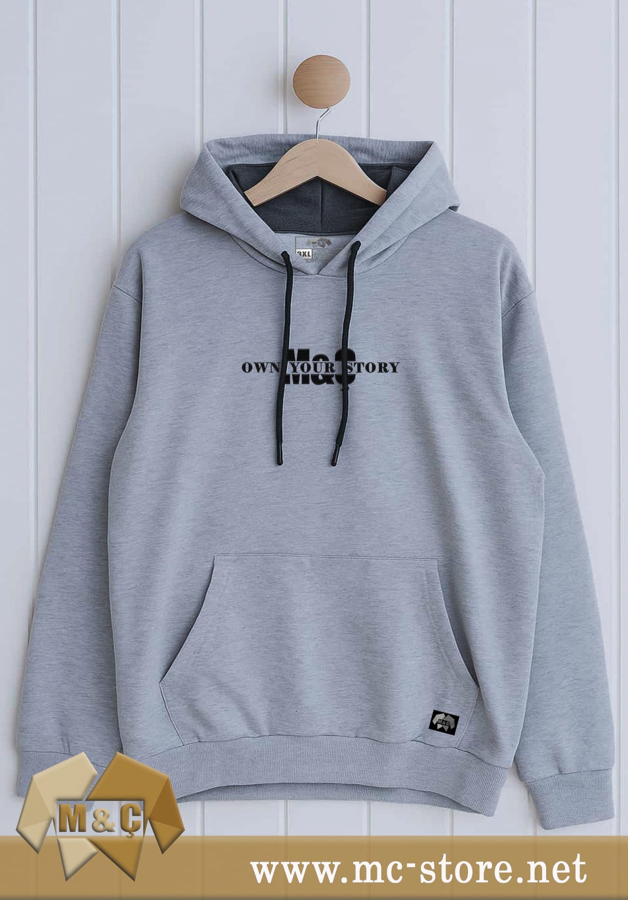 ORİGİNAL ERKEK KAPŞONLU 2 İP ÖZEL TASARIM CEPLİ BÜYÜK BE