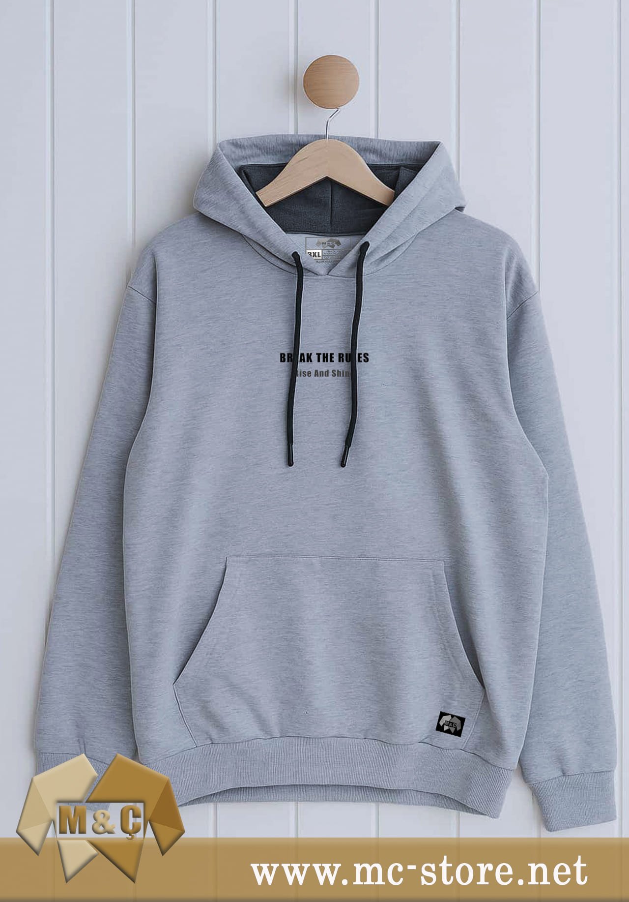 ORİGİNAL ERKEK KAPŞONLU 2 İP ÖZEL TASARIM CEPLİ BÜYÜK BE - Görsel 2