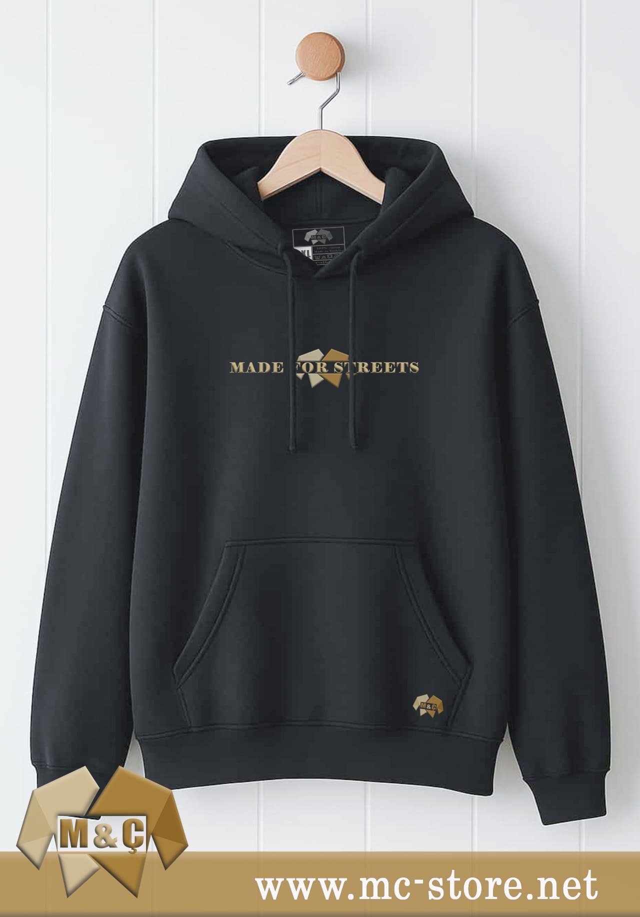 ORİGİNAL ERKEK KAPŞONLU 2 İP ÖZEL TASARIM CEPLİ BÜYÜK BE - Görsel 2