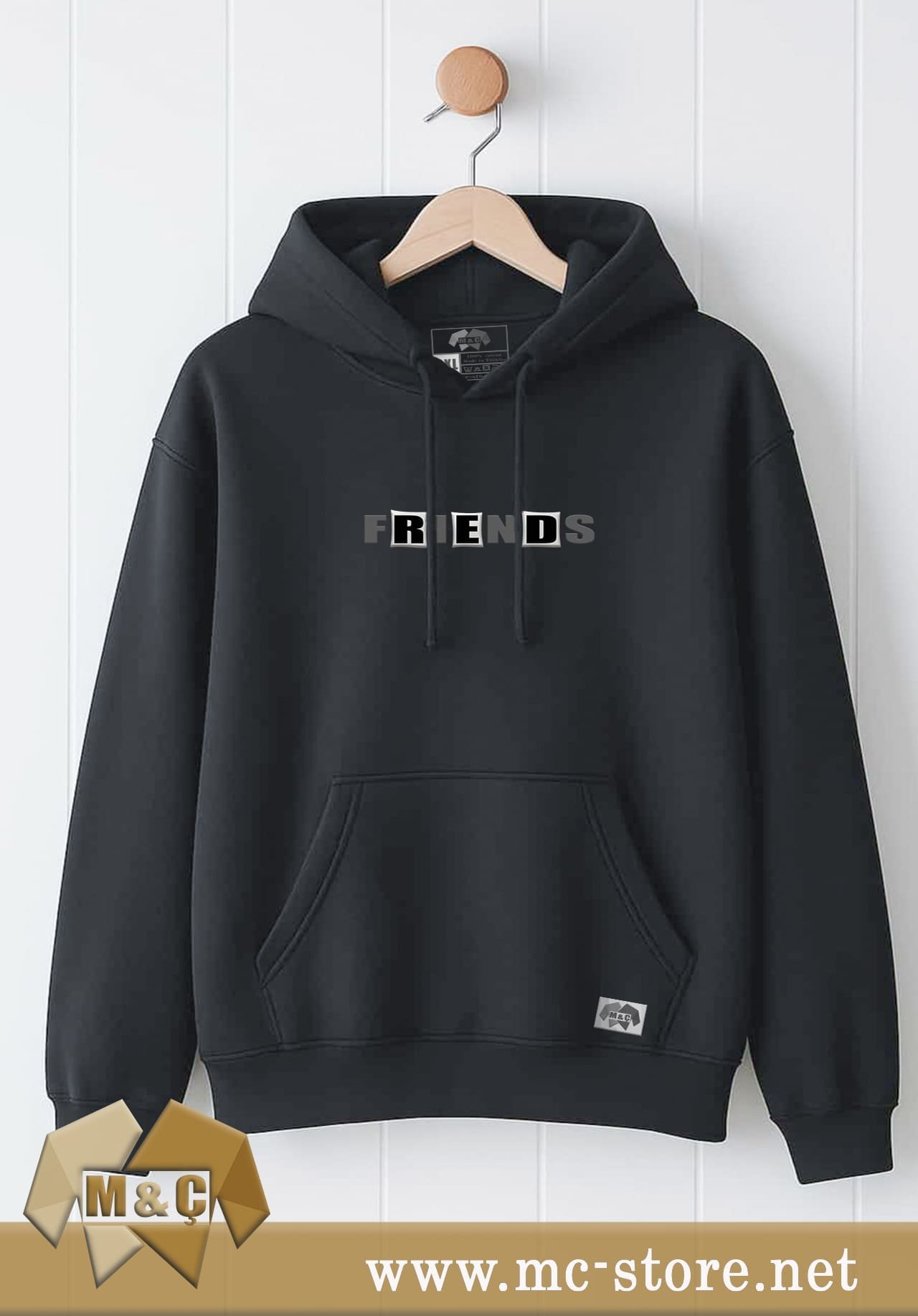 ORİGİNAL ERKEK KAPŞONLU 2 İP ÖZEL TASARIM CEPLİ BÜYÜK BE - Görsel 2