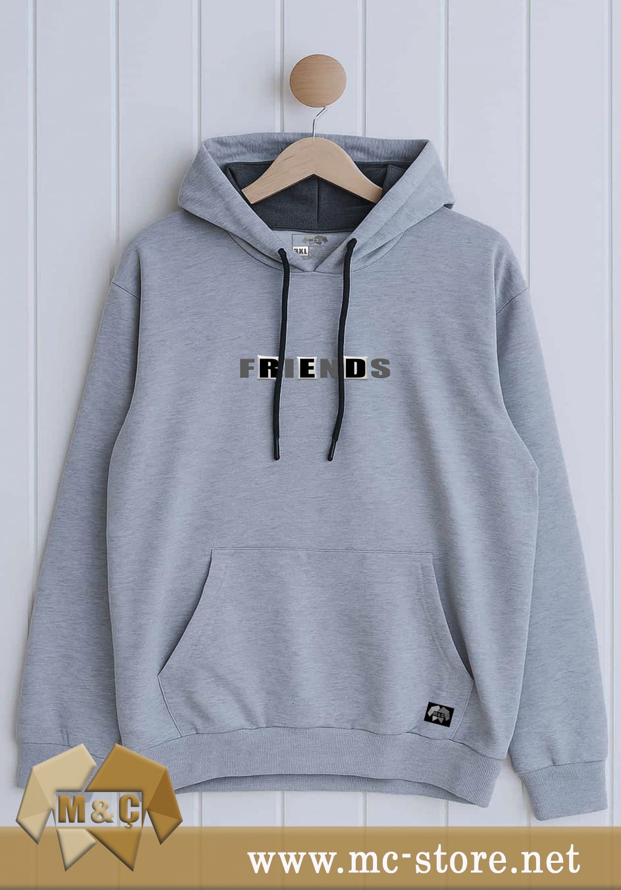 ORİGİNAL ERKEK KAPŞONLU 2 İP ÖZEL TASARIM CEPLİ BÜYÜK BE