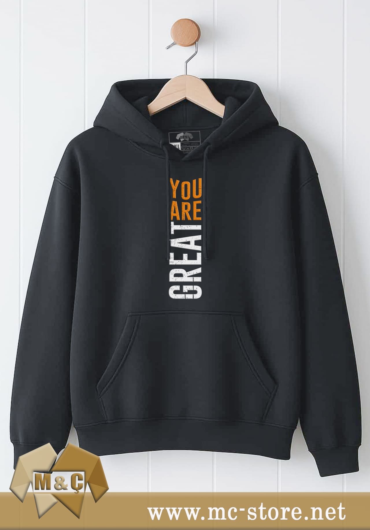 ORİGİNAL ERKEK KAPŞONLU 2 İP ÖZEL TASARIM CEPLİ BÜYÜK BE - Görsel 2