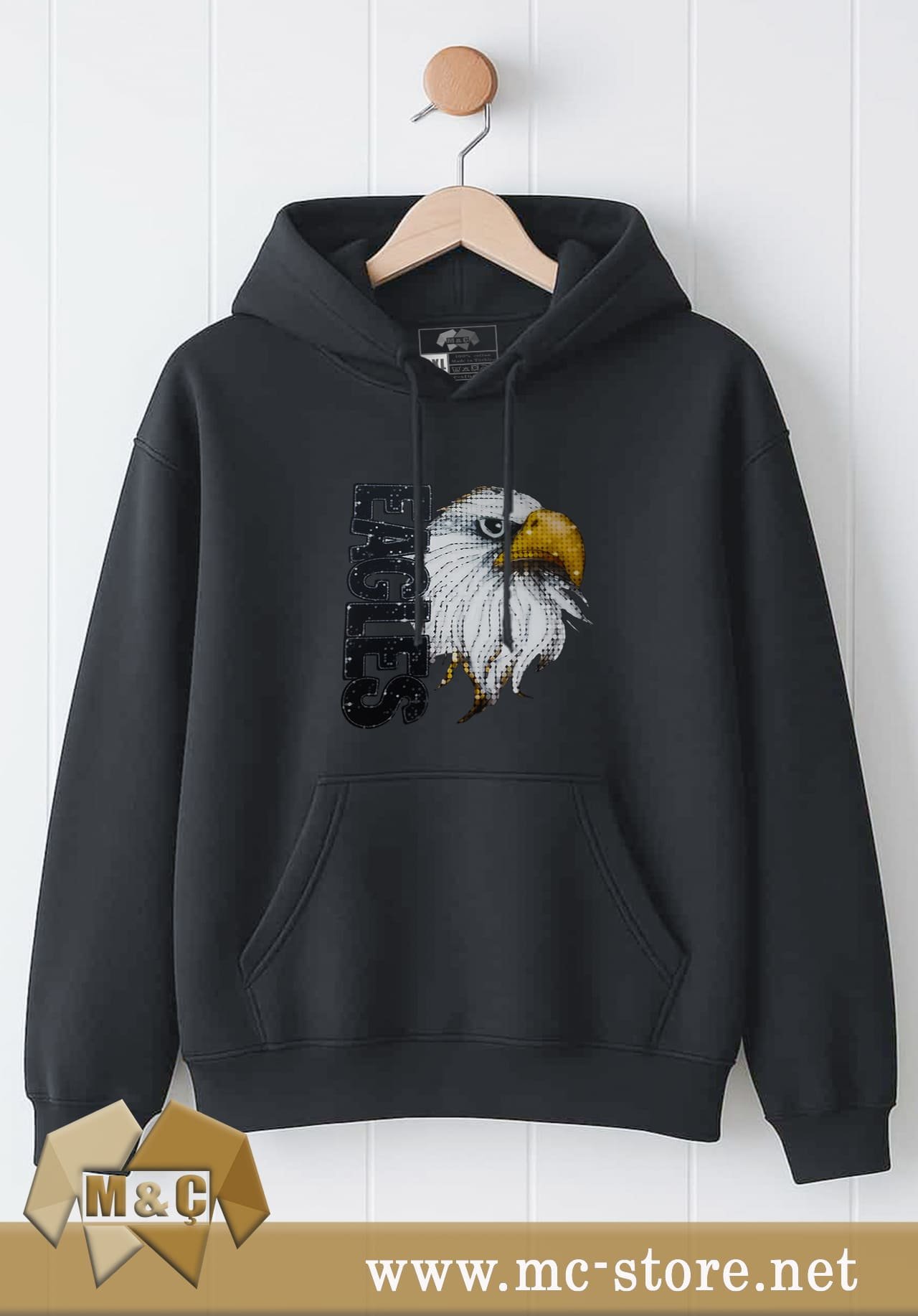 ORİGİNAL ERKEK KAPŞONLU 2 İP ÖZEL TASARIM CEPLİ BÜYÜK BE - Görsel 2