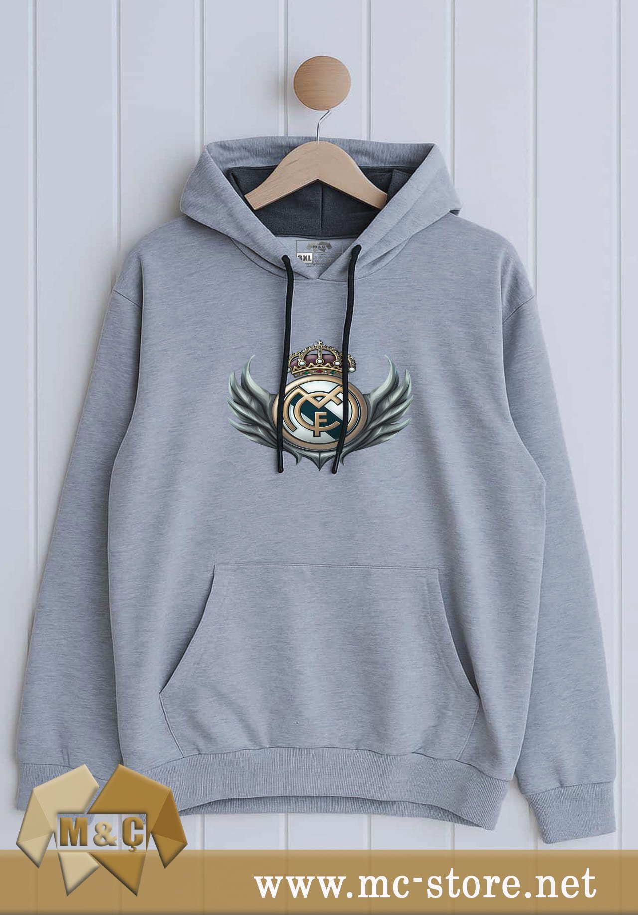 ORİGİNAL ERKEK KAPŞONLU 2 İP ÖZEL TASARIM CEPLİ BÜYÜK BEDEN HODİE - Görsel 4