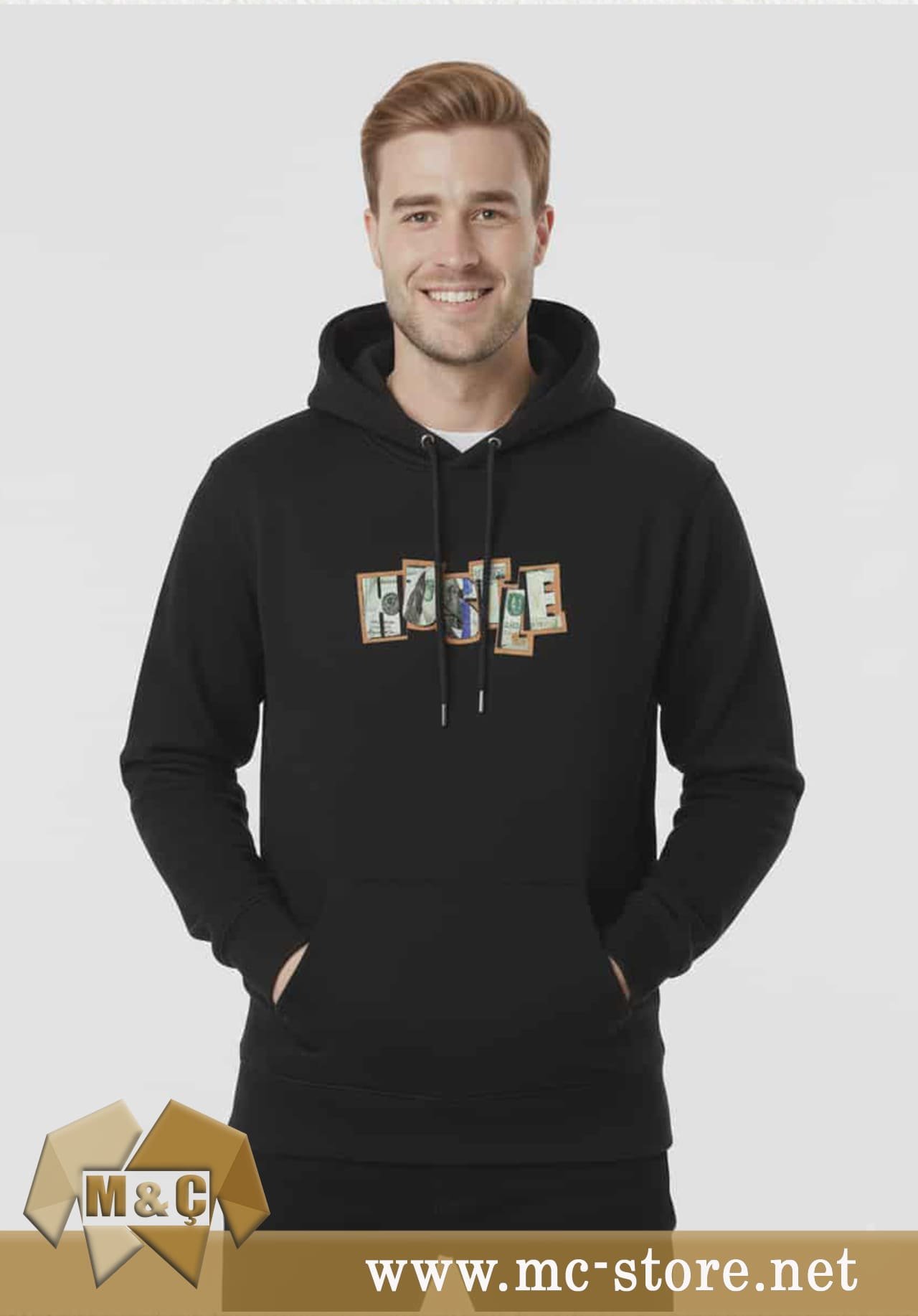 PREMİUM ŞARDONLU 3 İPLİK DTF BASKI KALIN KIŞLIK KAPŞONLU