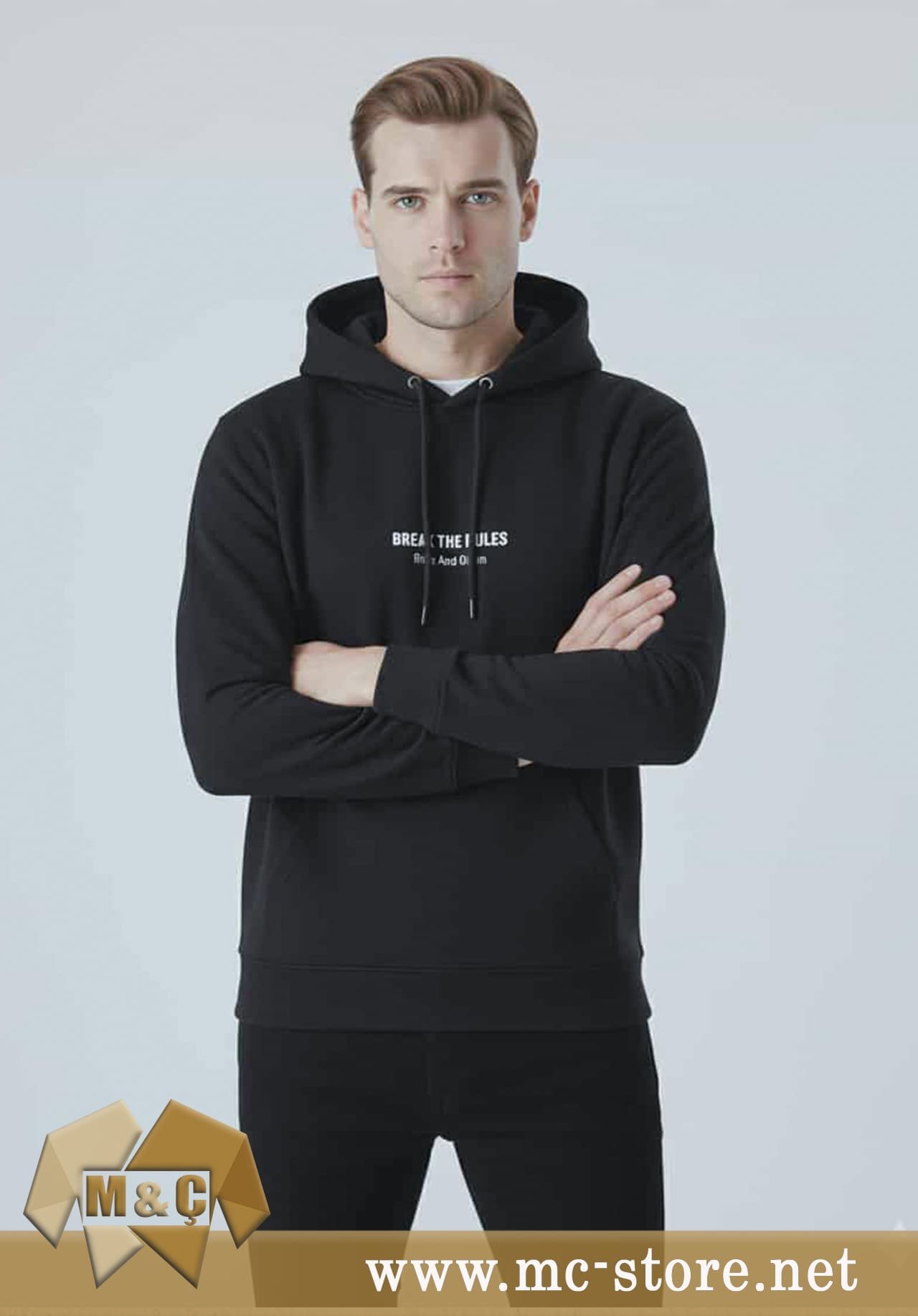 PREMİUM ŞARDONLU 3 İPLİK DTF BASKI KALIN KIŞLIK KAPŞONLU